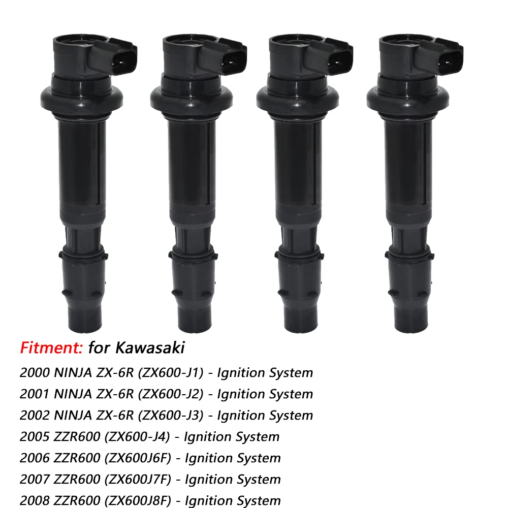 21171-1272 Set of 4PCS Ignition Coil for Kawasaki NINJA ZX-6R