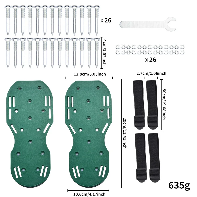 Lawn Aerator Shoes Manual Lawn Aerator with Spike Adjustable Spiked Aerating Sandals Reusable Plastic Lawn