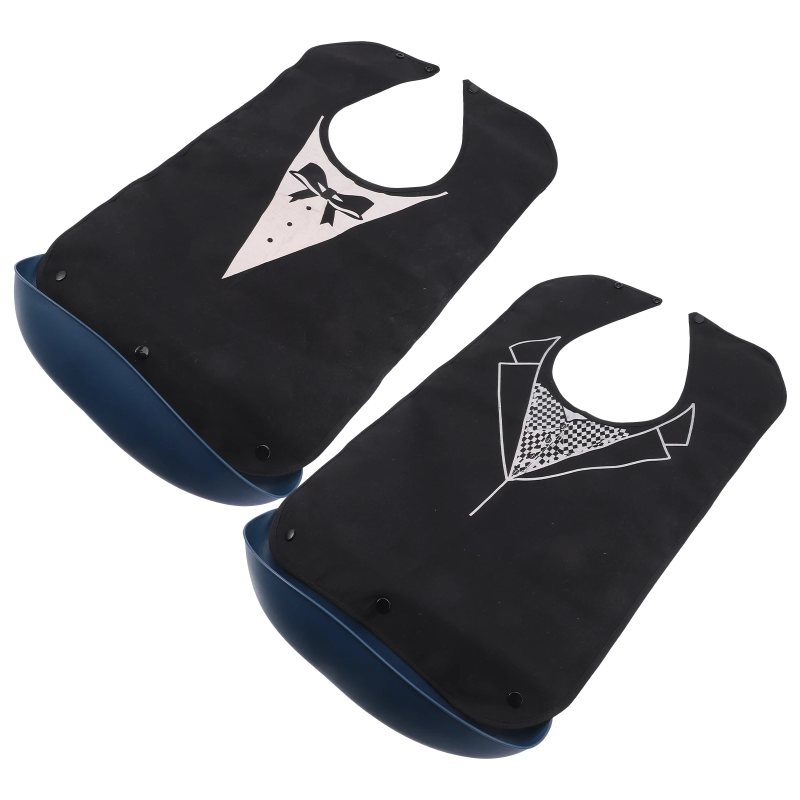 

2Pcs Waterproof Adult Bibs Reusable Dinner Bibs Wearresistant Clothing Protectors Nofading Durable Bib for Adults for Eating