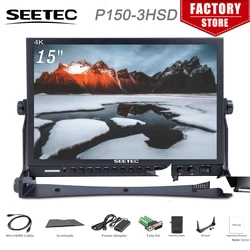 SEETEC P150-3HSD 15 Inch Professional 3G SDI Monitor HDMI YPbPr HD 1024x768 LCD broadcast Screen for cameras dslr filmmaking