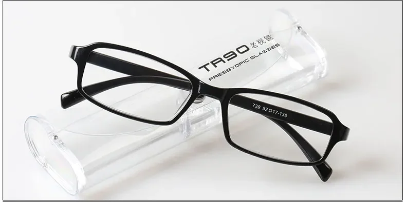 TR90 Reading glasses men women Ultra light high toughness resin portable with case +4.5 +5 +5.5 +6 +6.5 +7 +7.5 +8 to +12