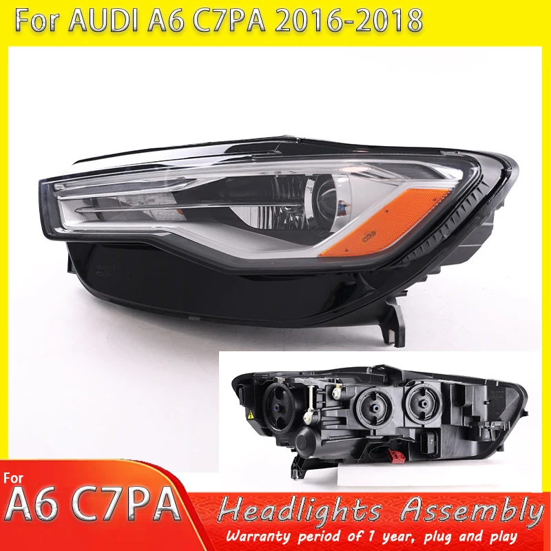 

Автозапчасти для фар Audi A6 2016-2024 C8 C7PA, американская версия, Стайлинг, светодиодные дневные фары, двойной проектор, автомобильные аксессуары, модифицированные