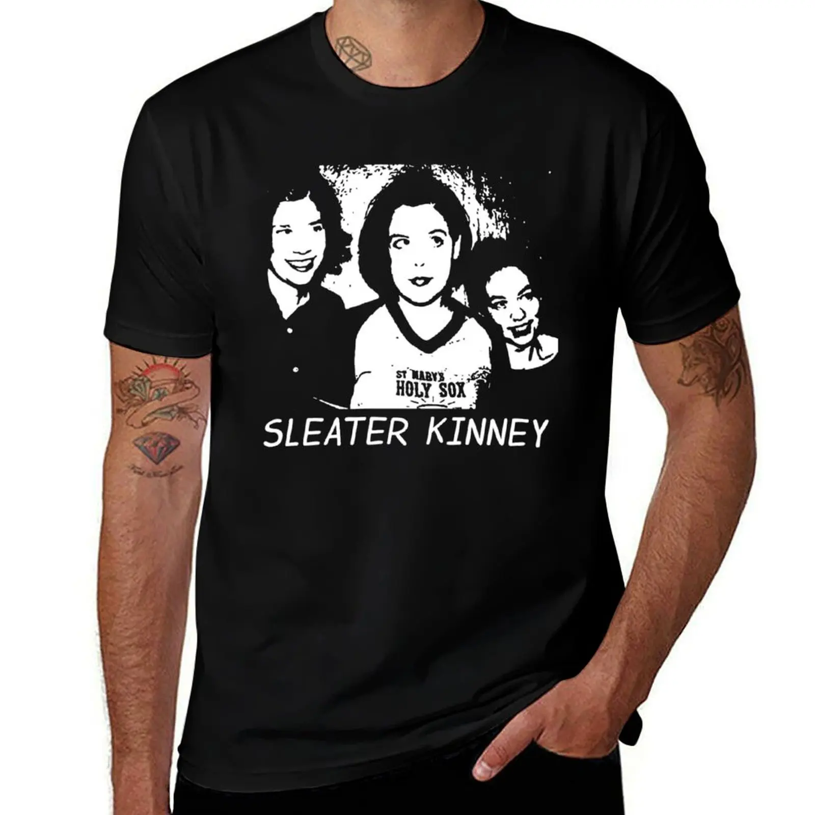 Painting team Sleater Kinney rock T-Shirt shirts graphic tee Clothing sweat shirts, men