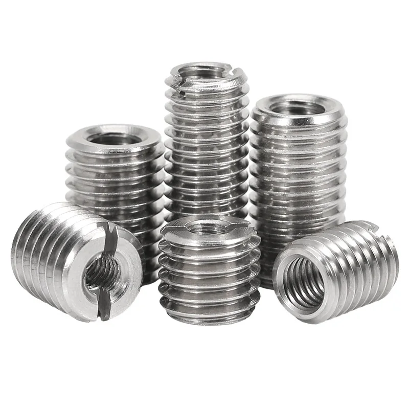 M2 M2.5 M3 M4 M5 M6 M8 M10 M12 Slotted Inside Outside Self Tapping Thread Insert Adapter Screw Nuts Sleeve Converter Nut