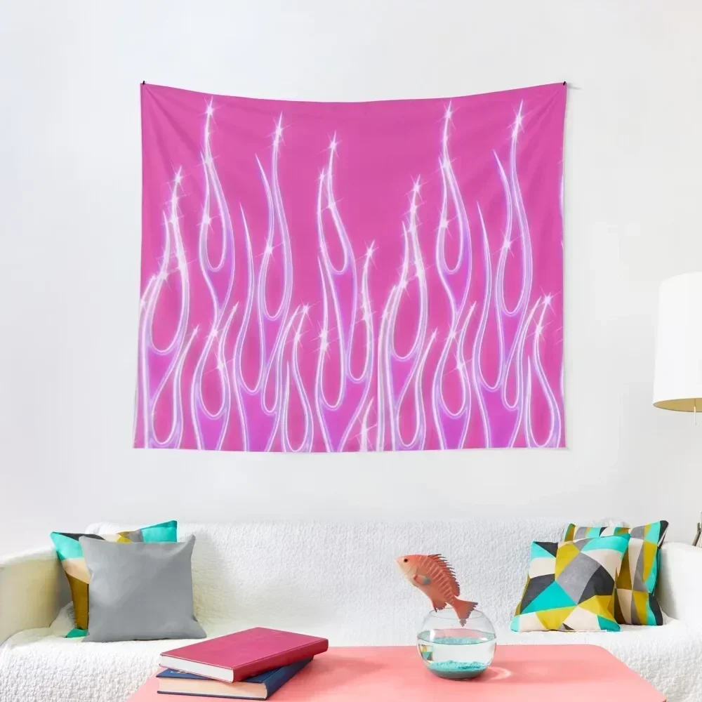 

pink flames Tapestry Wall Carpet Bedroom Organization And Decoration Wall Hanging Decor Decor Home Tapestry