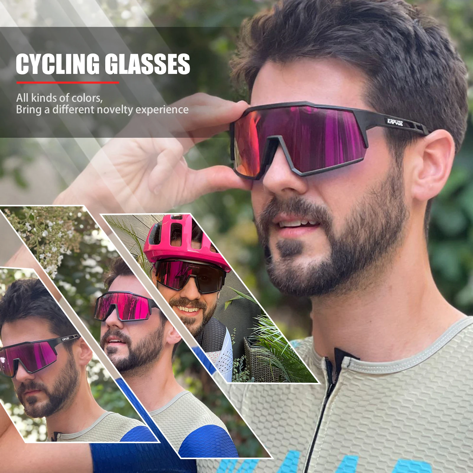Kapvoe Cycling Glasses Cycling Sunglasses Cycling Goggles Outdoor Polarized Bike Eyewear UV400 Sports Equipment Bicycle Glasses