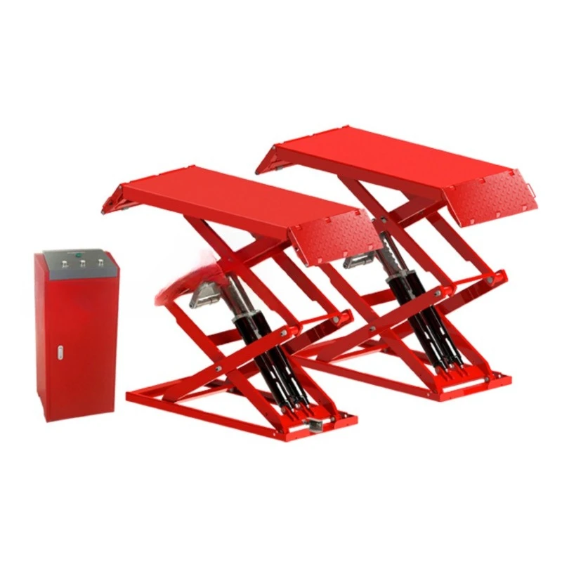 Small scissor hydraulic lift 4 tons pneumatic electromagnetic descent car maintenance