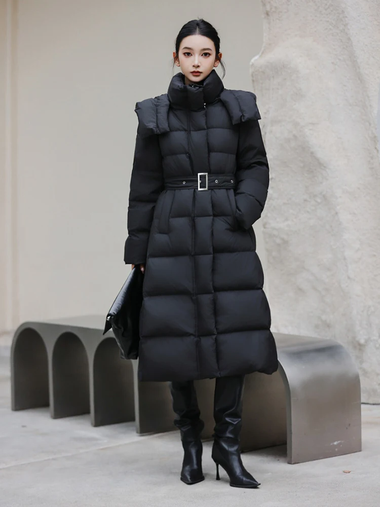 

2025 Winter New Collection Waist Style Thickened Warm White Duck Down Coat