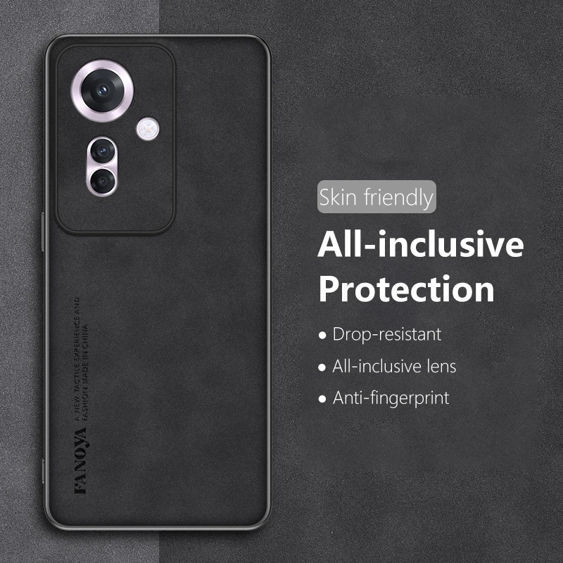 

Leather Case for Oppo Reno11 F Luxury Frosted Ultra-thin Silicone Protection Full Camera Phone Cover OppoReno11F CPH2603 Coque