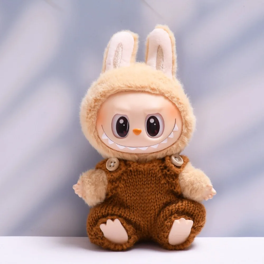 

Для 17 см плюшевые куклы Labubu II, мини-модный милый комбинезон, платье, комплект одежды, наряд, аксессуары для кукол, одежда, подарок