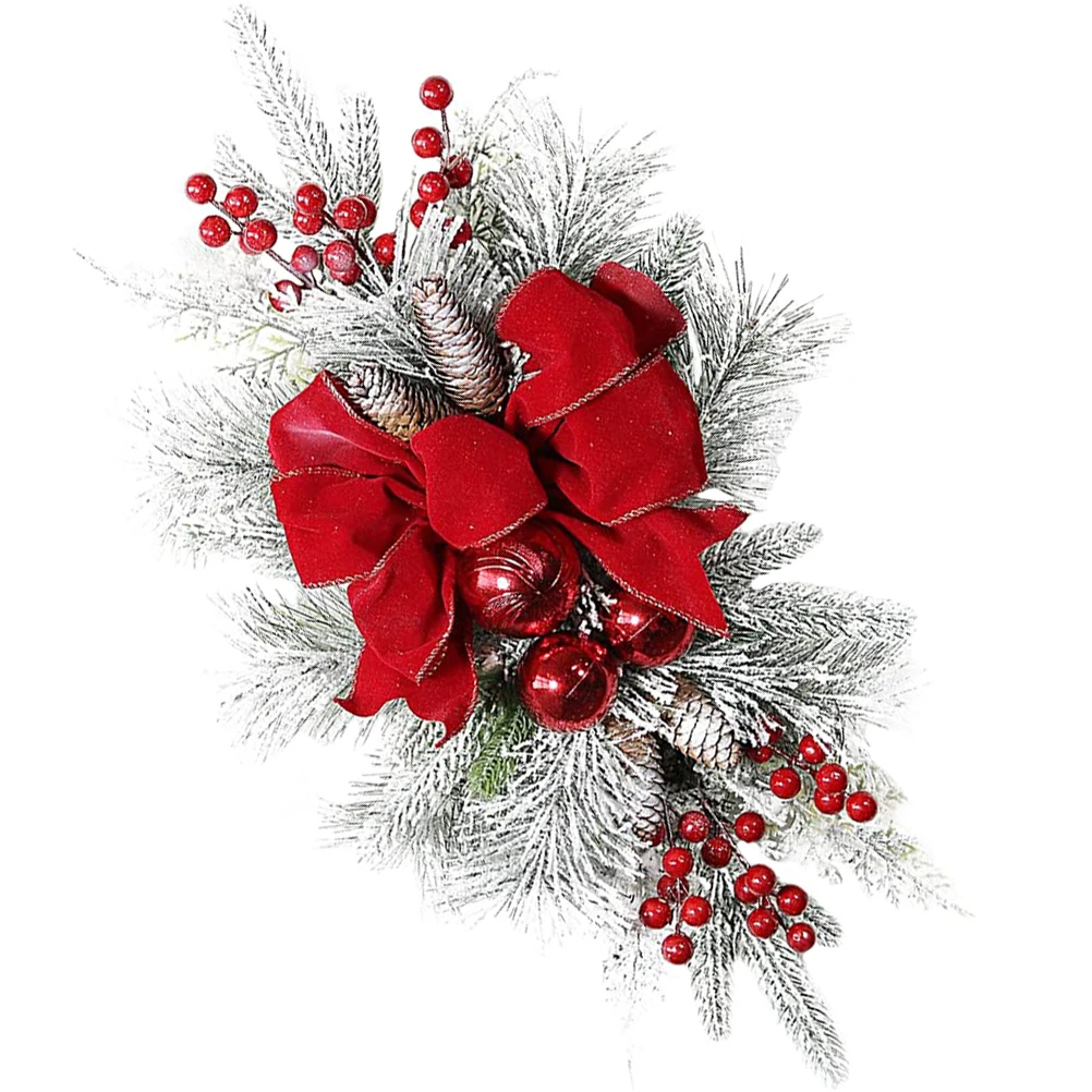 

Pendant Christmas Stair Wreath Door Decoration Party Ornaments Xmas Wreath Stair Rail Decoration Wall Hanging