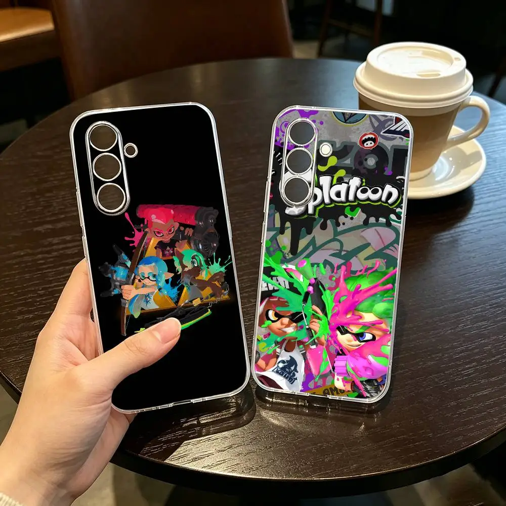 Game S-Splatoon -3 Phone Case For SamsungA10,12,20,21S,30,31,40,50,51,52,70,71 Transparent Cover