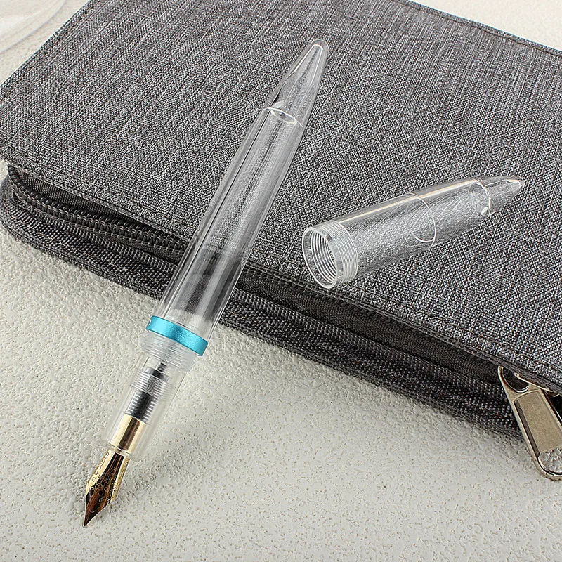 New Fountain Pen Transparent Eyedropper EF F M Nibs Ink Pen School Office Writing Pens Xmas Gifts with Original Box