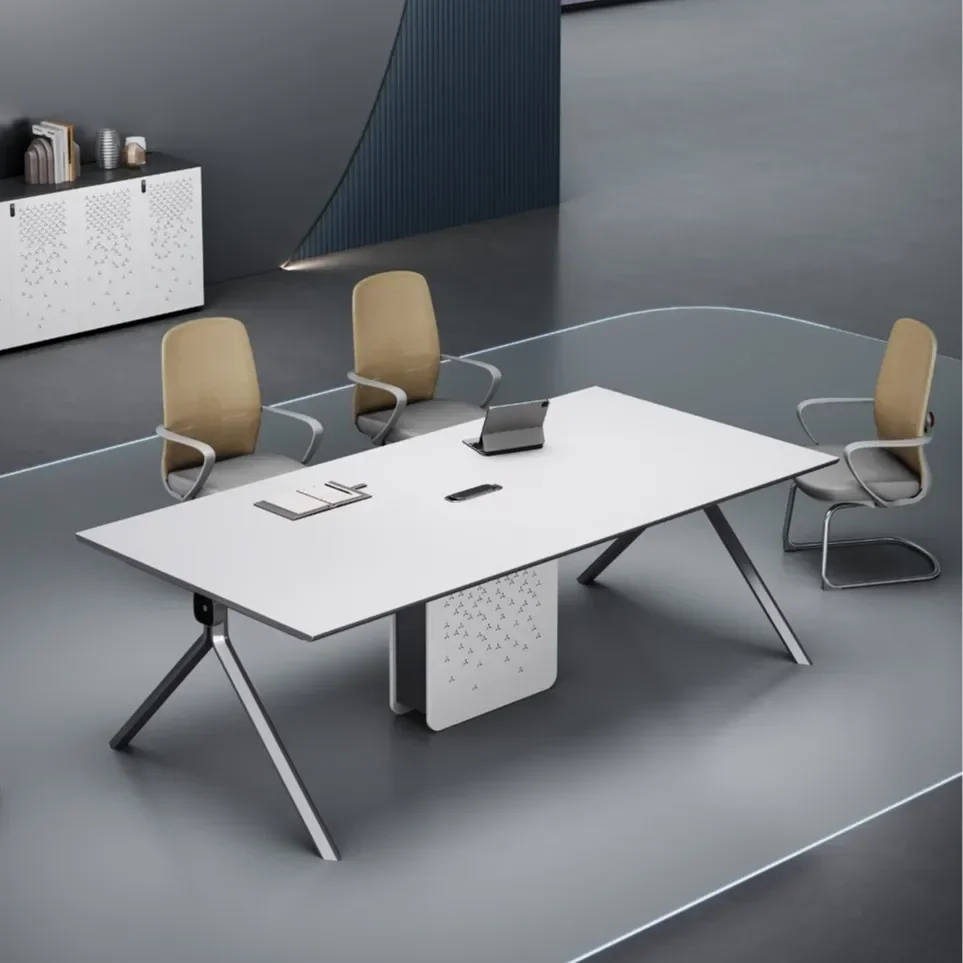 Simple Modern Office Meeting Long Table Factory Meeting Room Table Small Meeting Reception Negotiation Table