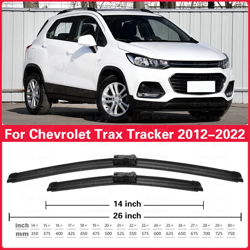 

26 "14" 10 "переднее и заднее лобовое стекло, щетки стеклоочистителя для Chevrolet Trax Tracker 2012-2022 2021 2020 2019 2018 2017 2016