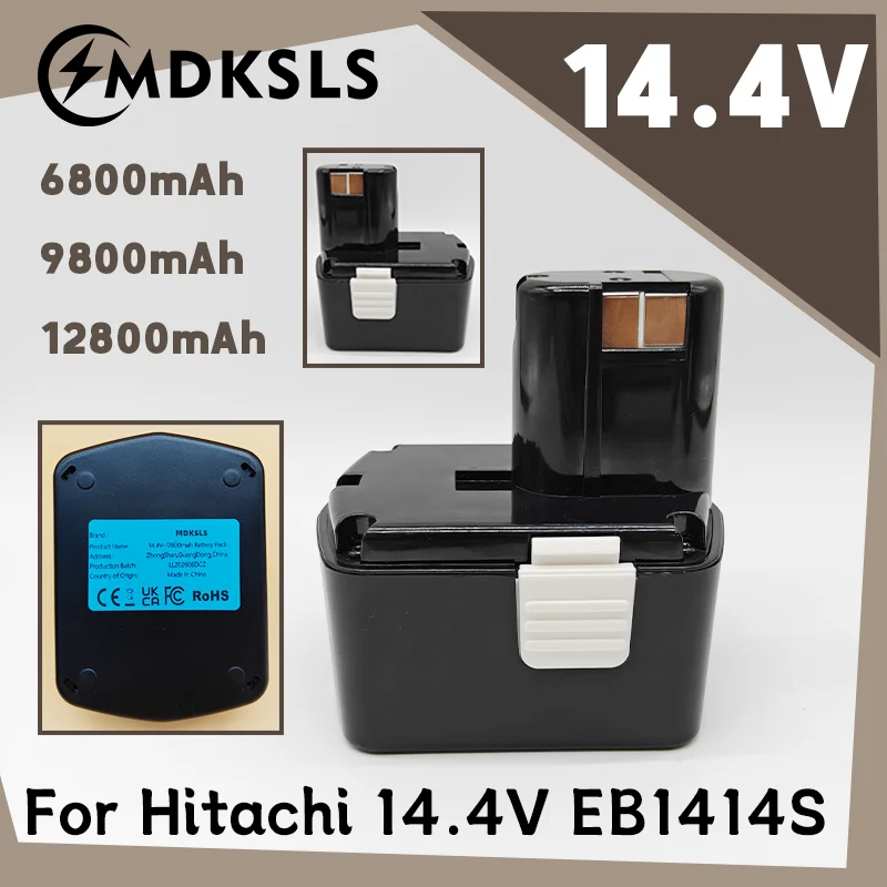 Original rechargeable battery for Hitachi 14.4V 12800mAh EB1414S EB14B EB1412S 14.4V EB14S DS14DL DV14DL CJ14DL DS14DVF3 NI-MH