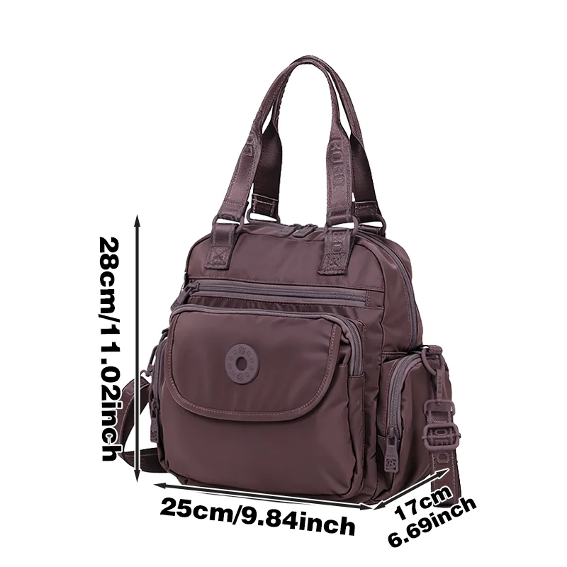 Versatile Lightweight Women's Backpack Multi-pocket Unisex Crossbody Bag Lightweight Preppy Bags for Women Fit for School Bag - view 3