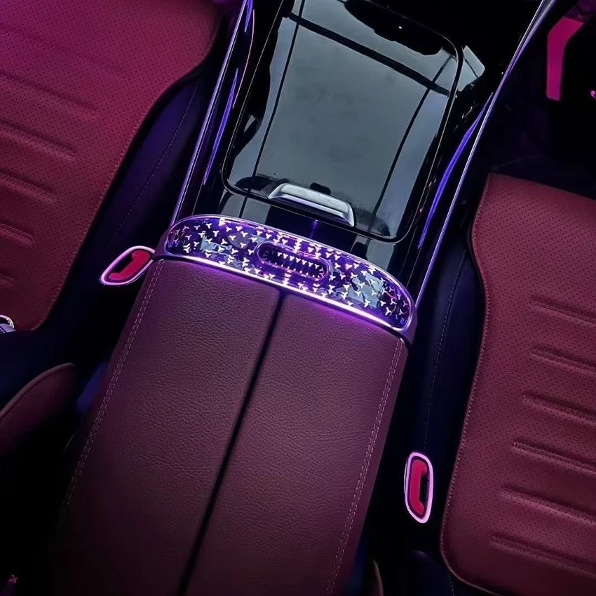 LED 64 Colours Center Console Crystal Saddle Light For Mercedes Benz GLC X254 C Class W206 Center Console Mold Cars