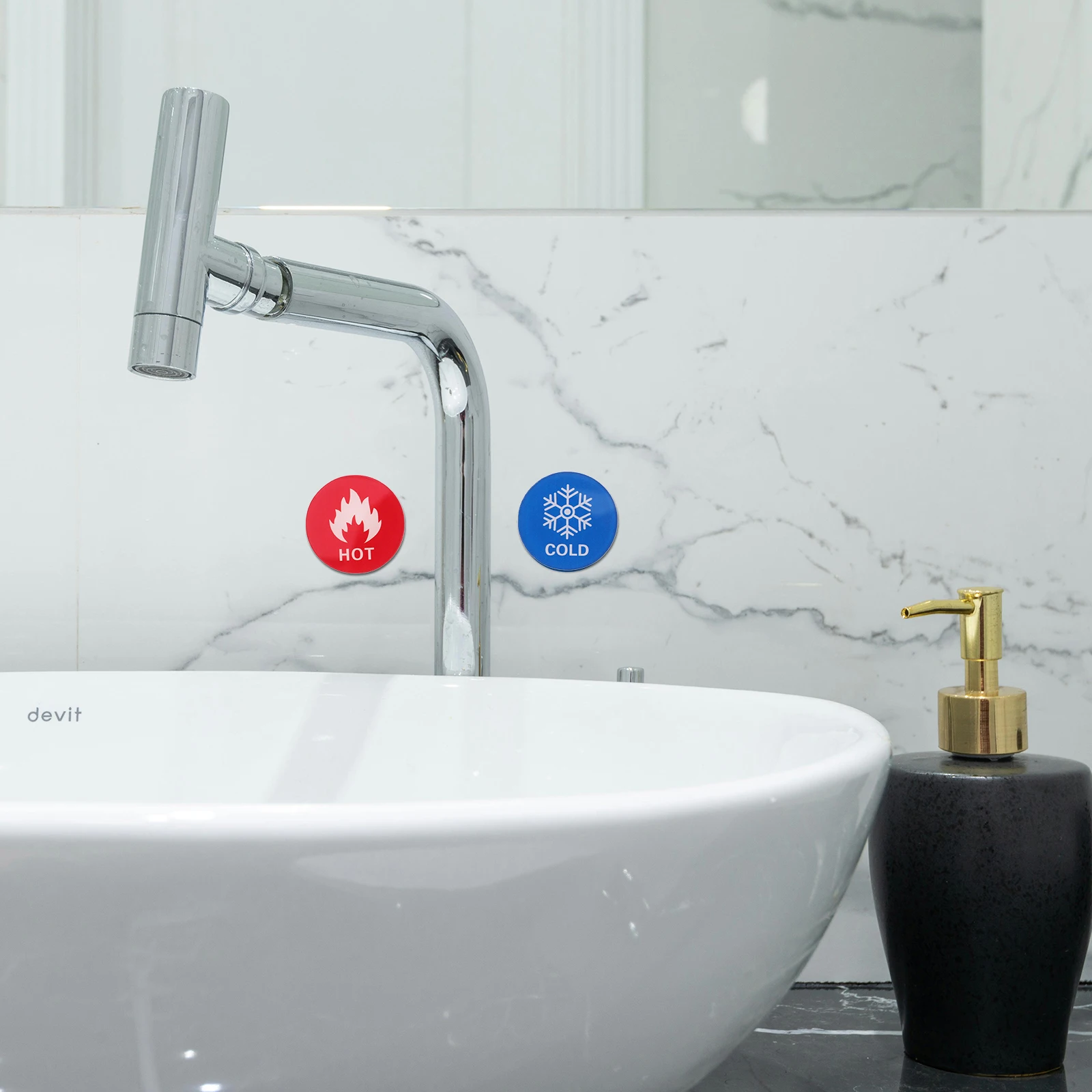 

6 Pairs Signs Faucet Water Heater Did You Wash Your Hands Washing Acrylic Business
