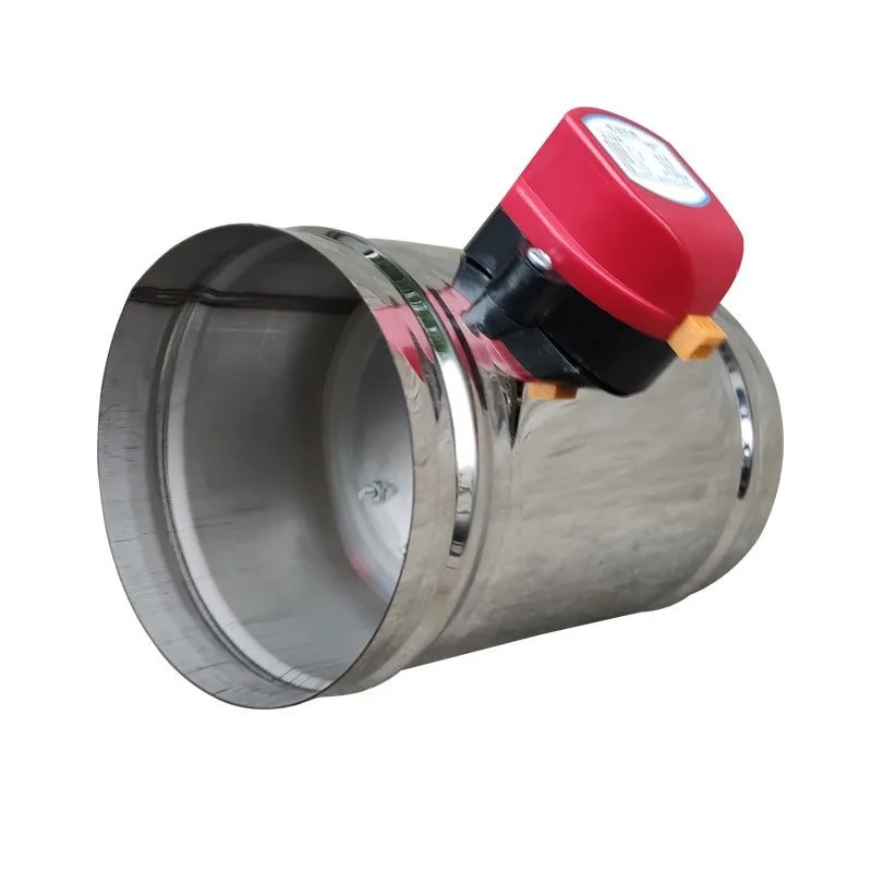 Stainless Steel 201 Motorized Damper Solenoid Valve 4/5/6/8 Inch Air Duct Vent 63/76/80/100/125/150/200/250 Mm