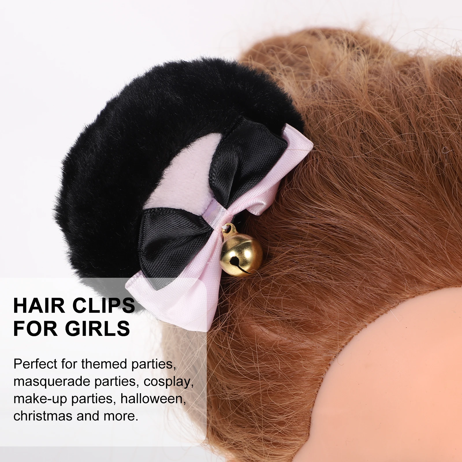 

Bear Ears Hair Clips Kawaii Accessories Cute Fuzzy Flannel Girls Barrettes Women Bows Adorable Wedding Party Cosplay