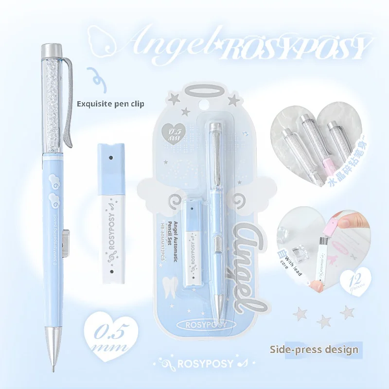 

M&GxRosyposy 4in1 Multifunction Pen,Assorted Colors Click Button Gel Pen 0.5mm Quick-Dry Instagrammable For Coloring,Note-Taking