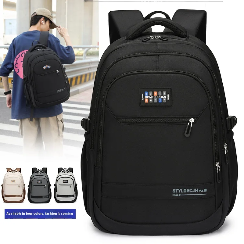 

Backpack Men's Backpack Waterproof High School Student Backpack Large Capacity Travel Leisure Business Computer Bag