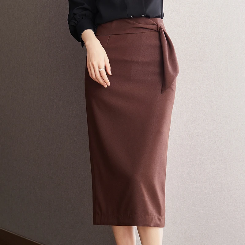 

Ladies Elegant Fashion Medium Long Black Skirt Women Clothes Girls Cute Asymmetry Bandage Skirts Chic Casual Clothing BPyC1562