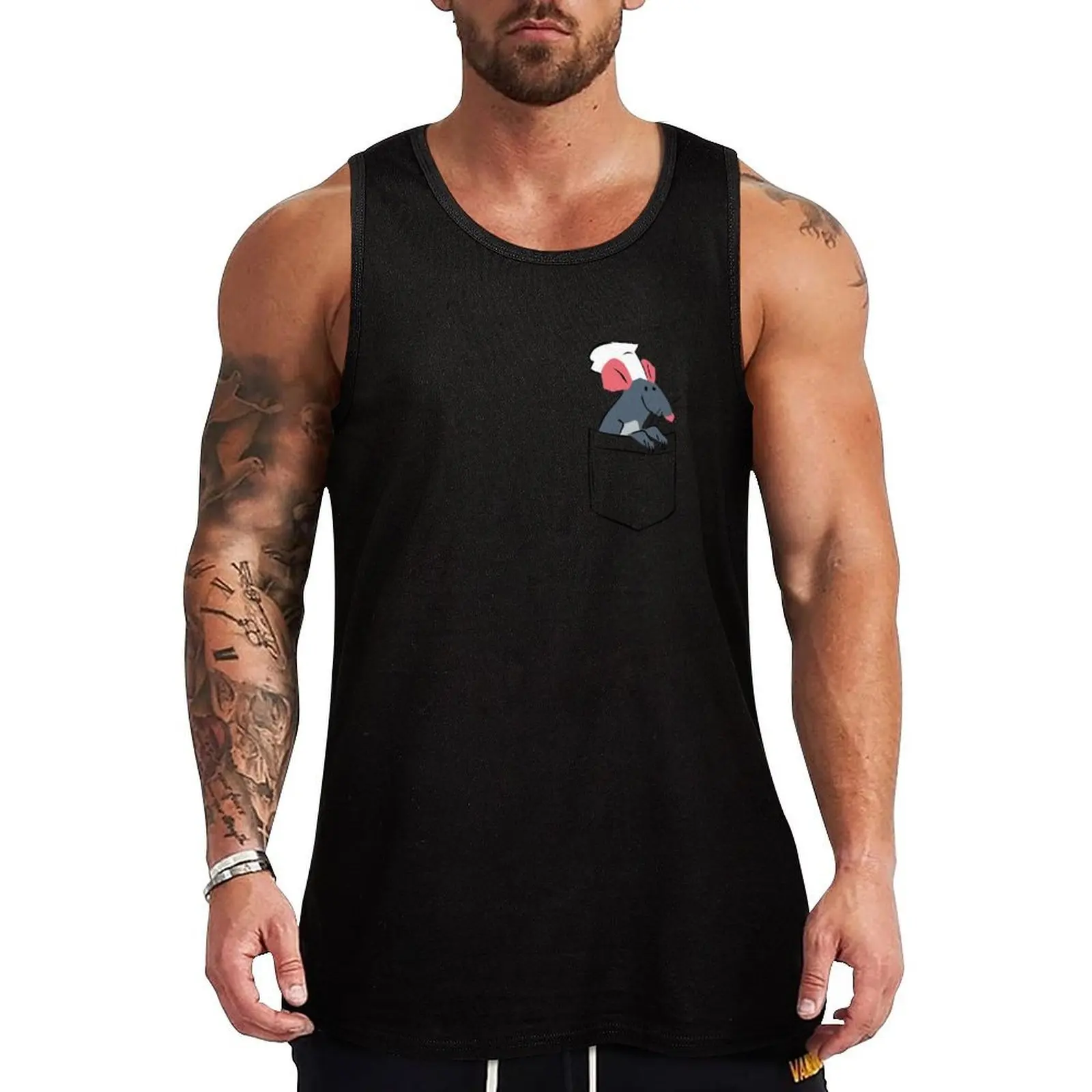 Little Chef in a Pocket Tank Top Casual Everyday Wear Tank Top Loose Sleeveless Soft
