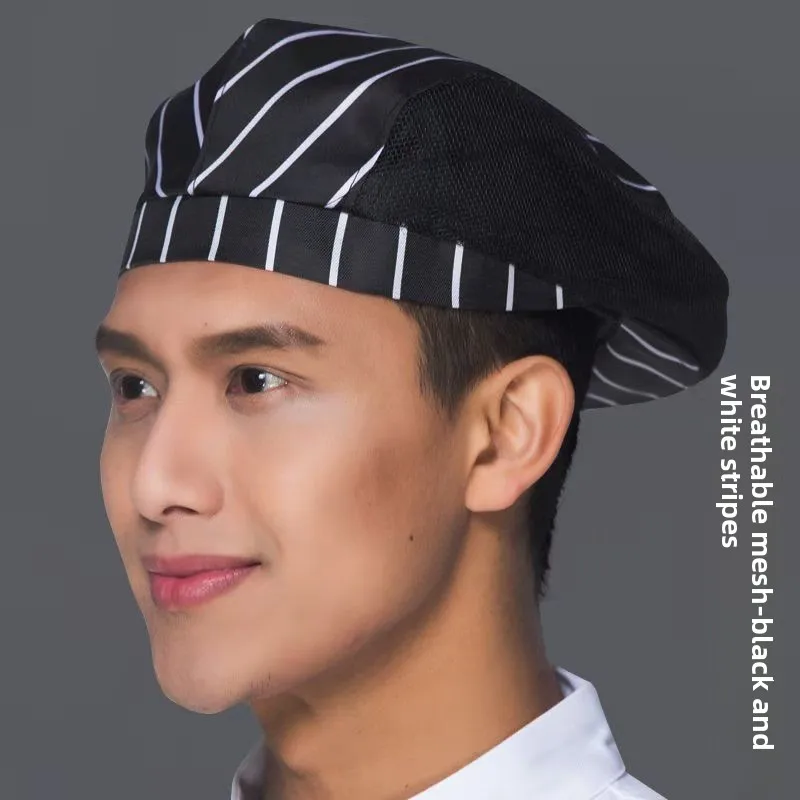 Gorro de Chef para hombre, boina de Chef, sombrero de camarera, accesorios de restaurante Unisex
