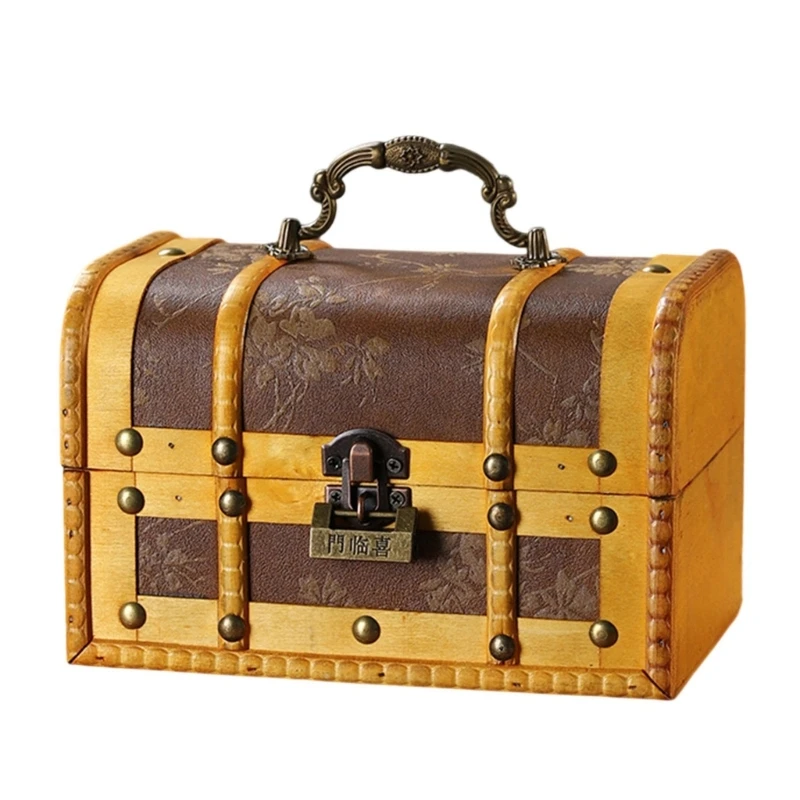 

G7NC Portable Travels Jewelry Box в расстроенной желтой винтажной эстетике