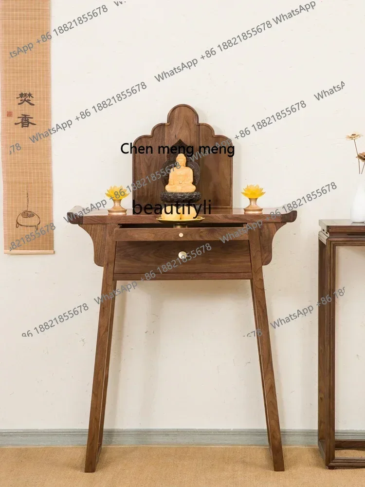 z183 YH Chinese Buddha Shrine Household Small Light Luxury and Simplicity Prayer Altar Table God of Wealth Living Room Incense T