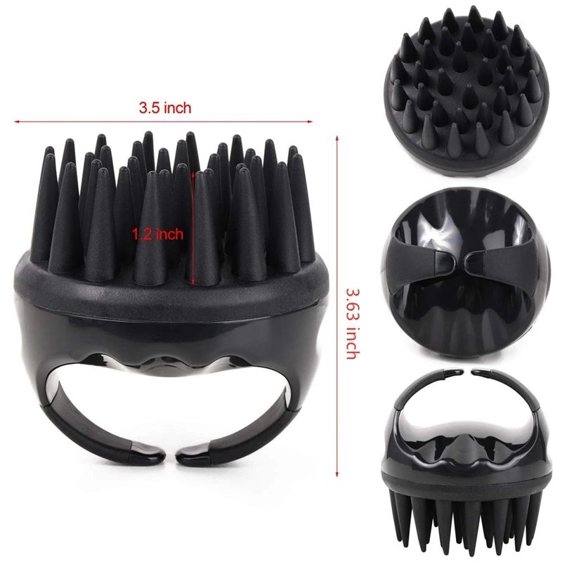 Silicone Hair Scalp Shampoo Massage Brush Shower Head Massager Hair Scrubber For Dandruff