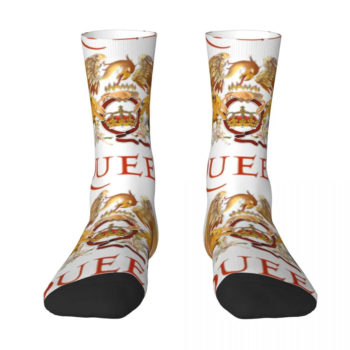 Queen-Band Logo Socks Workout Durable Mid Stockings Large Chemical Fiber Retro Teen Socks