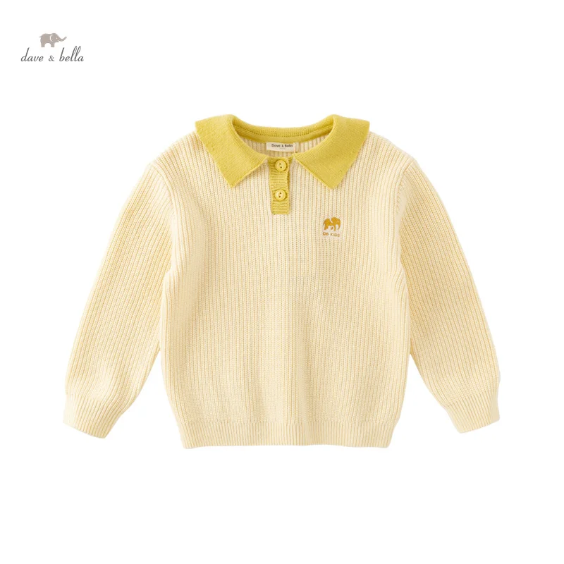 Dave Bella 2023 New Autumn Winter Girls Children Top Knitted Sweater Pullover Fashion Casual Charm Undershirt Party DK4237515