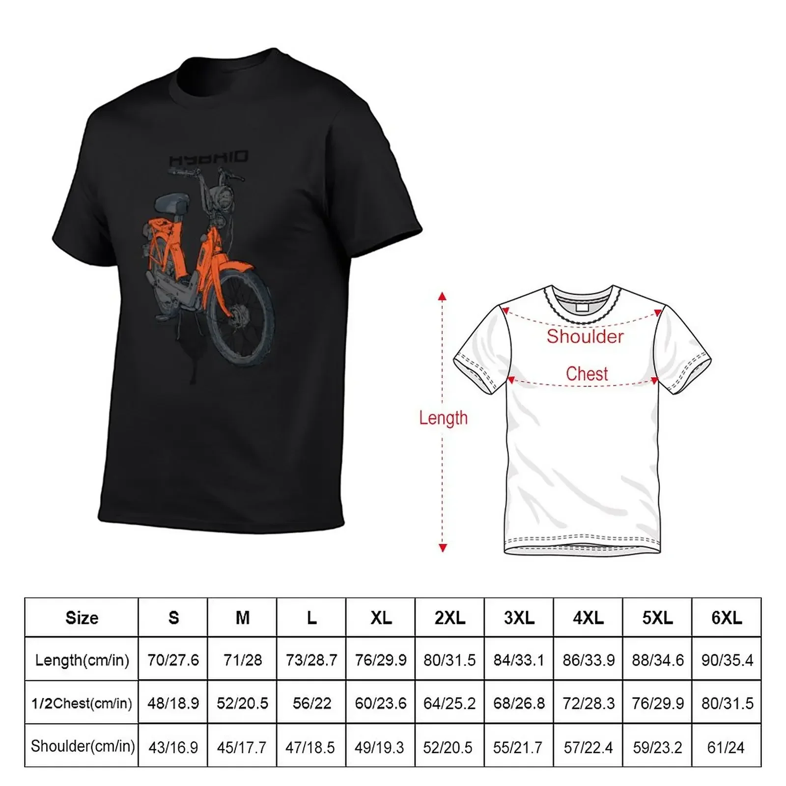 Hybrid Ciclomotori Moped T-Shirt new edition oversized vintage clothes heavy weight t shirts for men