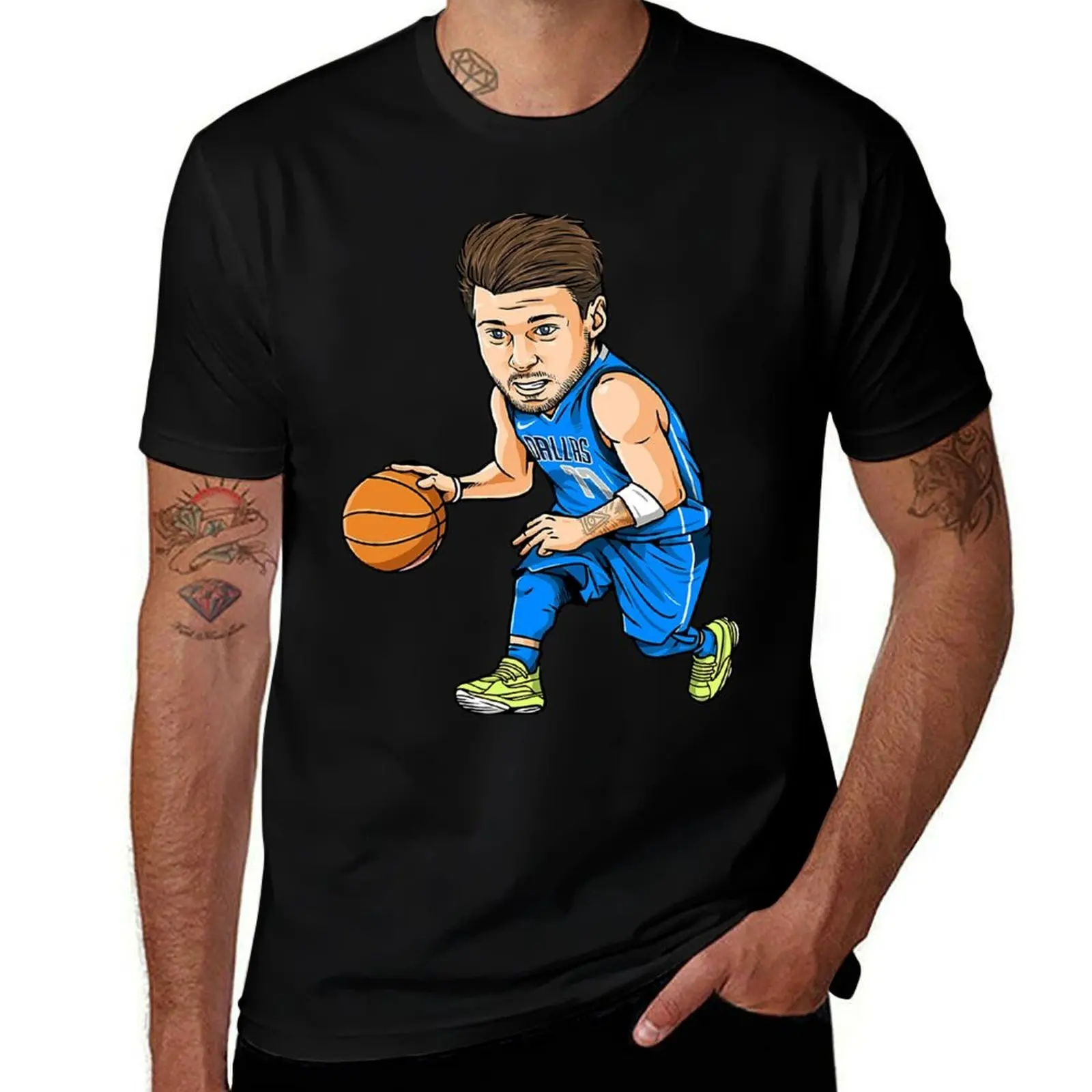 

Luka Doncic 77 Art Chibi T-Shirt cotton tshirt 100% t shirts designer man t shirt luxury T-Shirt