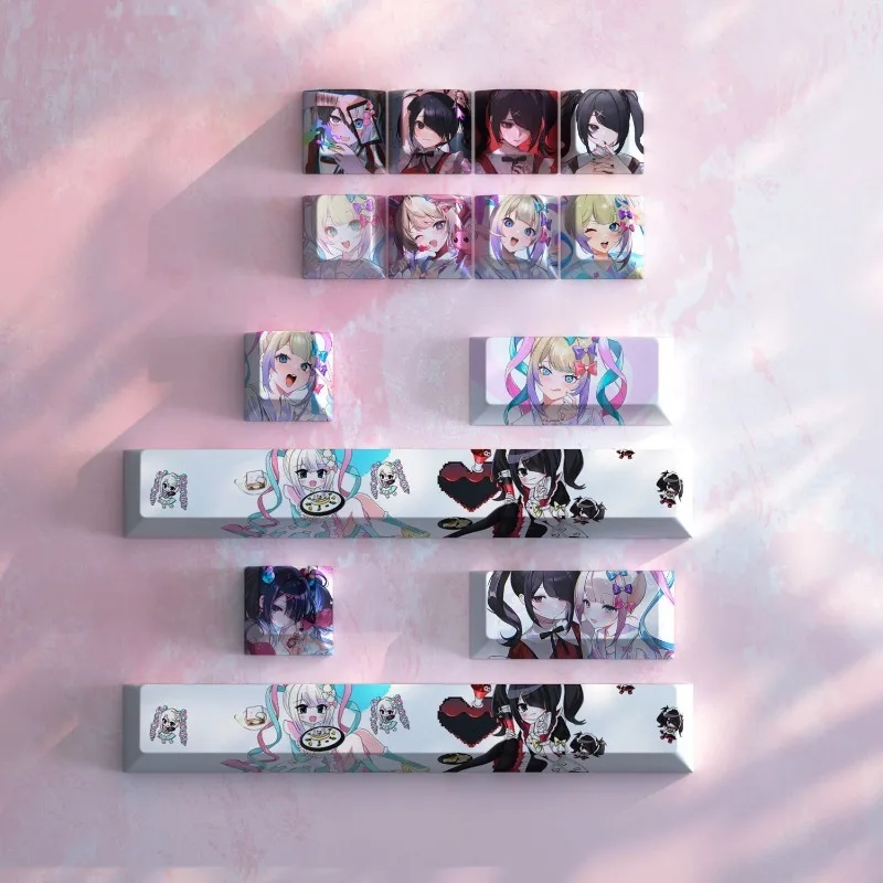 NEW NEEDY GIRL OVERDOSE Theme Anime Keycaps Mechanical Keyboards Cute PBT Custom Keycap PC Gaming Keyboard Accessories Gifts