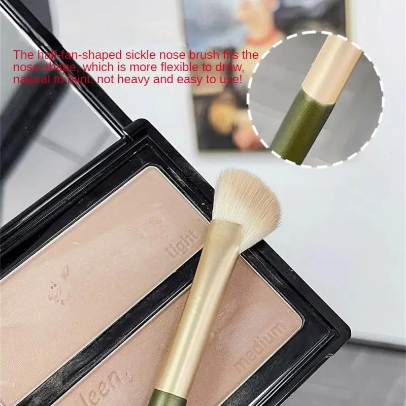 1/5pcs Sizzy Brush Durable And Long Lasting Shadow Brush Sector Professional Makeup Brush Highlight Brush Flare Brush Nose Brush