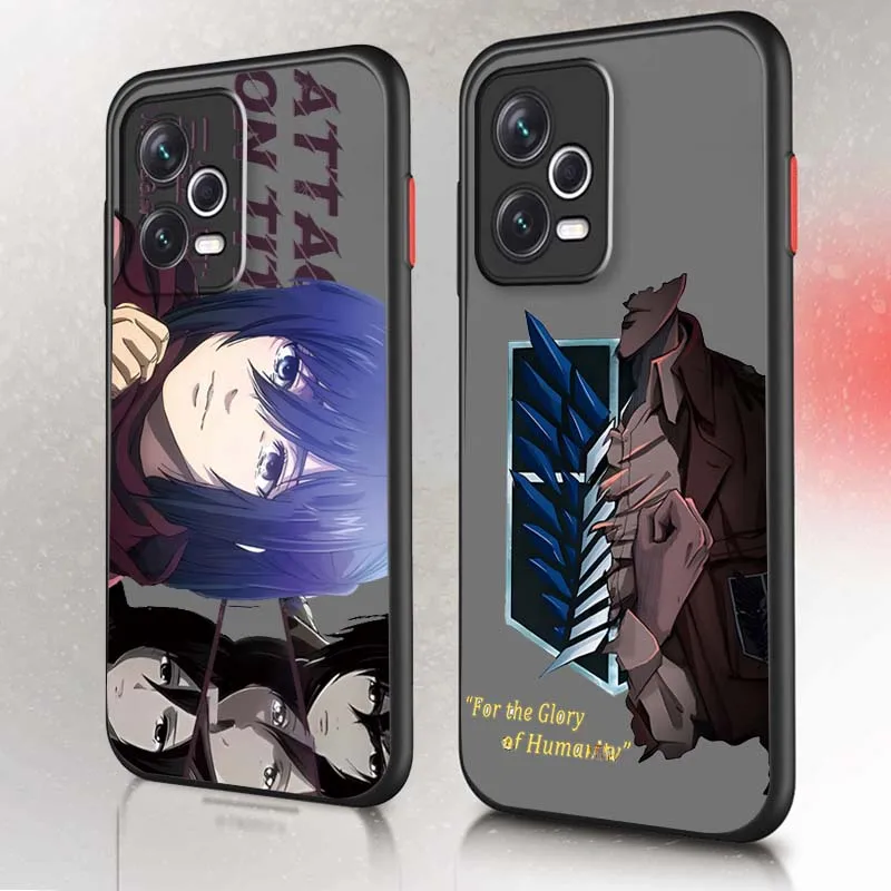 

Attack on Titan Popular Anime For Xiaomi Redmi 14C 13C 13 12C 11A 10A K70 K60 K50 K40 K30 K20 Frosted Translucent Phone Case