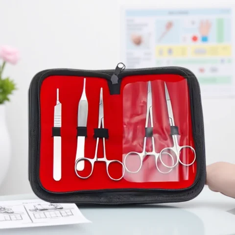 17Pcs/set Skin Suture Kit Surgical Skin Operate Suture Teaching Equipment MedicalStudents Surgical Suture Practice Training Kit