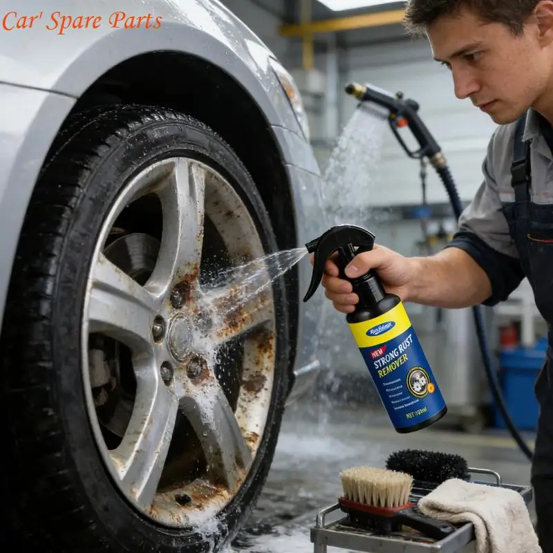 Y4UA 100ml Car Wheel Rims Cleaner Liquid Suitable For Night Use Oxidation Rust Removal Without Electricity Sprayed Application