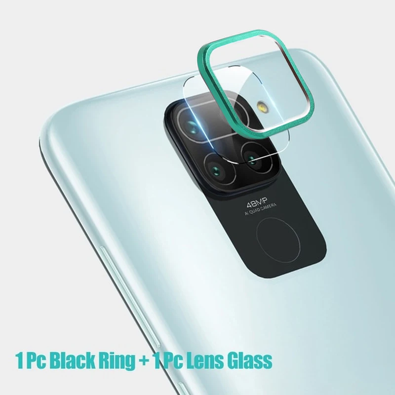 For Redmi Note 9 9s Pro Max 4G Metal Camera Lens Protector Ring Scratch-resistant Anti-fingerprint Back Camera Protective Film