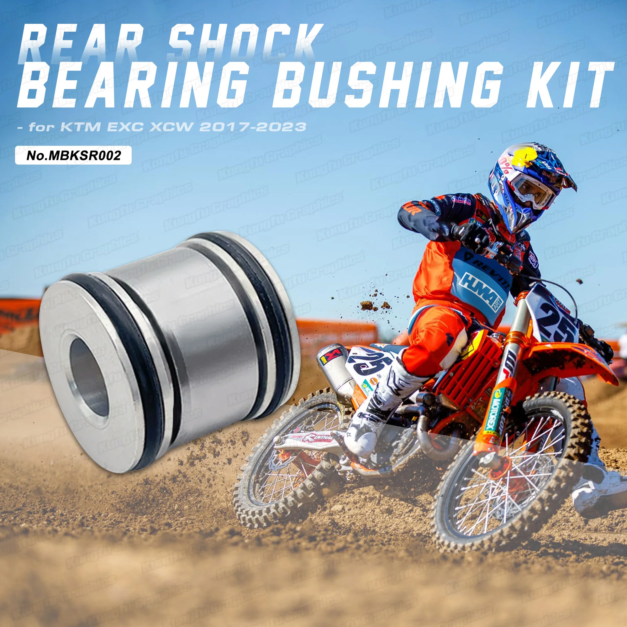 

Motorcycle Suspension Replacement Lower Spherical Bearings Bushing Kit OEM Replacement for EXC EXC-F XCW XCF-W 2017-2023