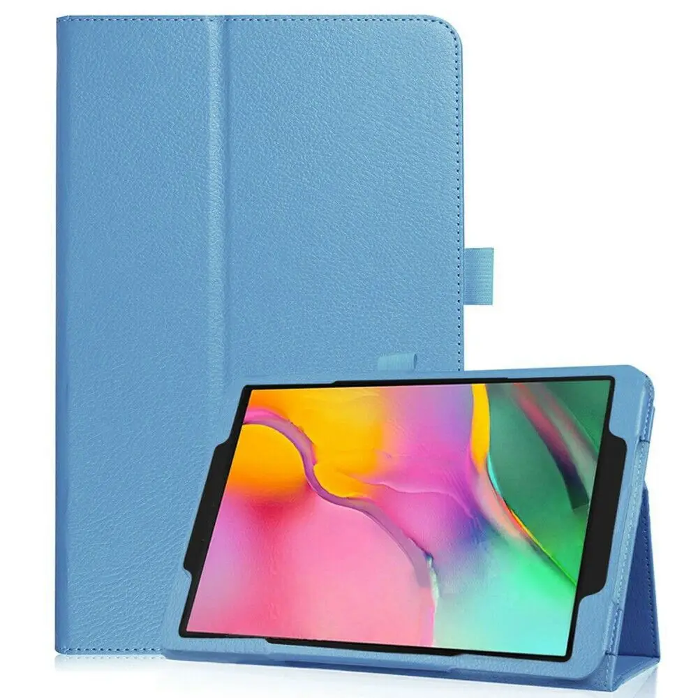 Ultra Slim Smart Litchee PU Leather Case For Samsung Galaxy Tab A 8.0 2019 SM-P200 SM-P205 Tablet protective Case +Film+pen