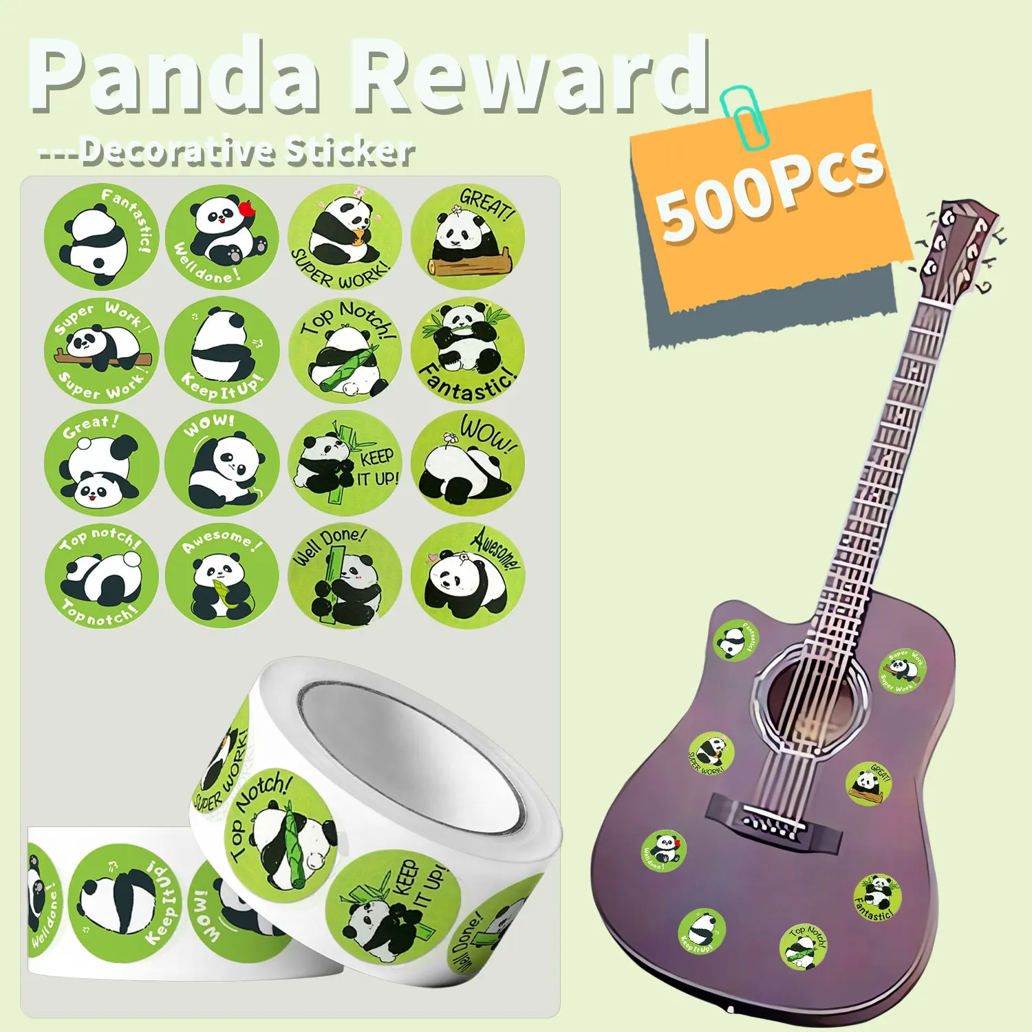 

500 шт. круглые наклейки с изображением панды из мультфильма 2,5 см/1 дюйм, DlY, украшения для рукоделия, граффити, этикетки для скрапбукинга, подарочное уплотнение
