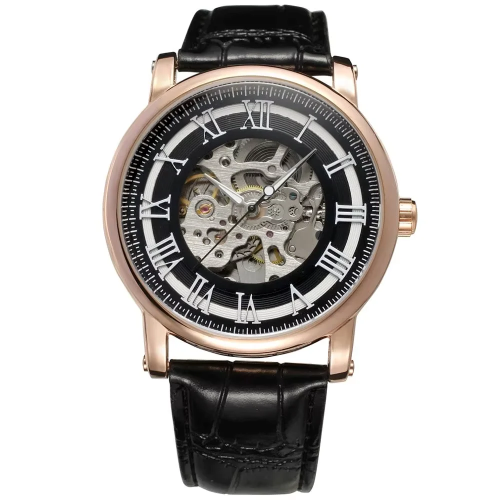 WINNER Fashion trend men's and women's watches hollow creative design dial watch automatic mechanical wrist watches