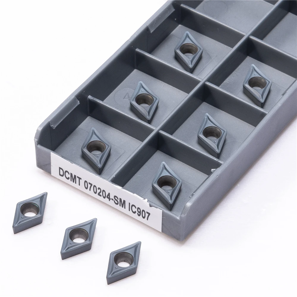 DCMT070204 SM IC907 IC908 Carbide Insert Lathe Tools DCMT 070204  Hard Alloy CNC External Internal Metal Machining Steel