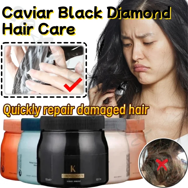 

500ml Multifunctional Shampoo conditioner Hair Mask Caviar Black Diamond White Gold Revitalizing Dual Oil Control Anti Itching