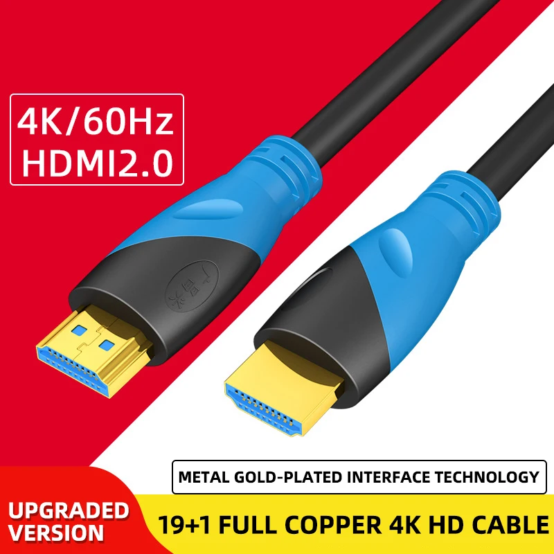 Cable Hdmi Hd de 2m/3m/5m, versión 2,0, 4k, todo cobre, Tv, ordenador, Monitor, adaptador de vídeo